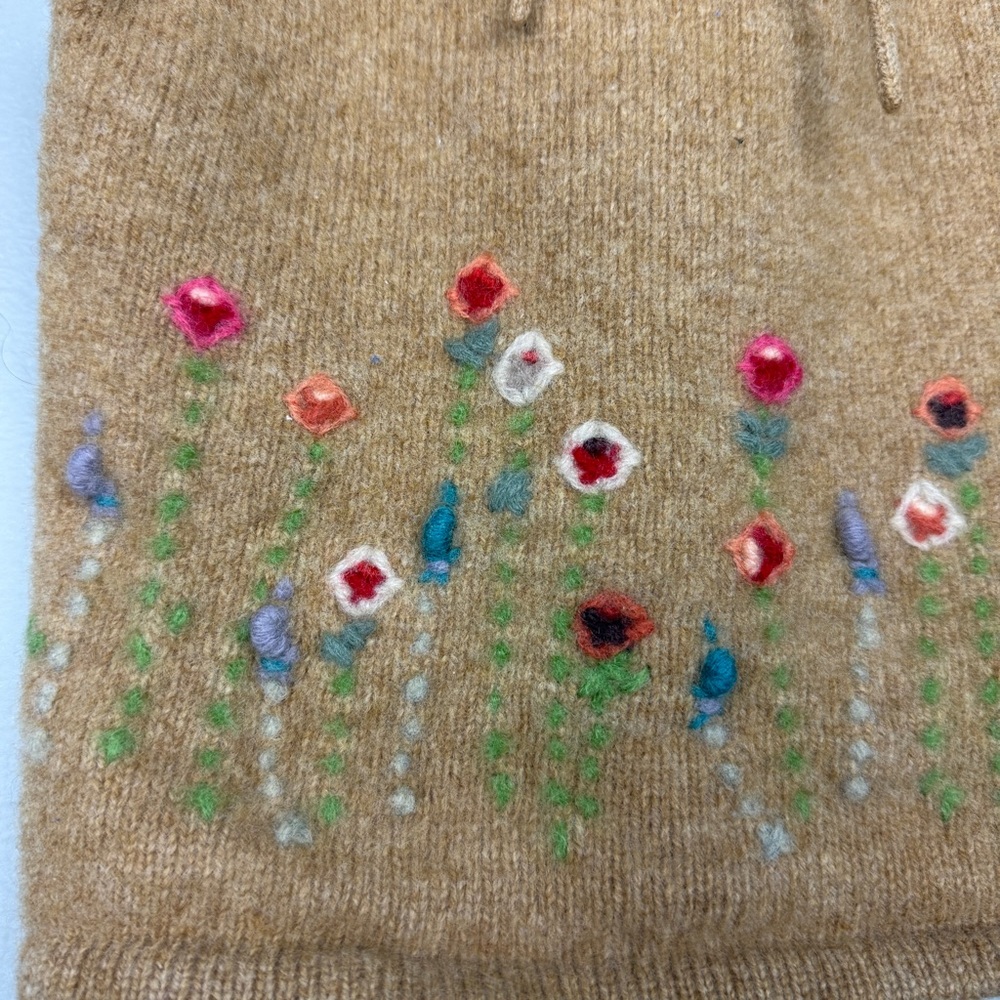 Ralph Lauren Rare Vintage Wool Embroidered Floral Camisole Cami Top - Picture 3 of 5